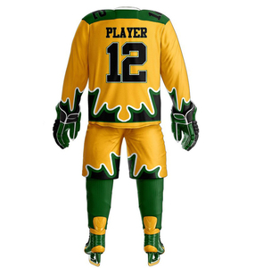 Uniforme de Jersey de hockey sobre hielo unisex con estampado personalizado con 100% poliéster que absorbe la humedad Diseño personalizado e impresión por sublimación - Product Image 2