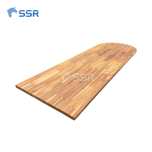 Encimera/MESA de bloque de carnicero de madera dura de acacia de Color natural transparente-Borde biselado en forma de D-última encimera de cocina 2025 - Product Image 3