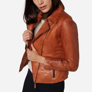 Chaqueta de cuero transpirable para invierno cálido para mujer, ropa informal, chaqueta de cuero para mujer, tendencia superior, bolsillos con cierre de cremallera - Product Image 3