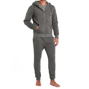 Vêtements de sport de haute qualité pour hommes costume de jogging en molleton personnalisé survêtement respirant imprimé style col à capuche conception d'ensemble - Product Image 6