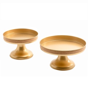 Multi Purpose Folding Single Tier Fruit <b>Cake</b> <b>Stand</b> In Natural Finishing With Rounded Shape For Home Hotel And Restaurant Usage - Product Image 2