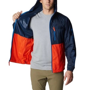 Custom <b>Men's</b> Zip-up Windproof Breathable Hooded Sportswear Waterproof Puffer Windbreaker <b>Jacket</b> Stand Collar Casual for <b>Summer</b> - Product Image 2