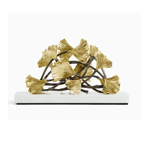 High Quality Brass Leaf Design for Home Hotel Restaurant Tableware <b>Decor</b> Customized Size Modern Metal <b>Paper</b> and Tissue Holder - Product Image 6