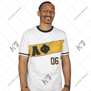 Venta al por mayor Alppha Phi Alppha Fraternidad Camiseta griega Uniforme Camisa personalizada Camisa universitaria - Product Image 1