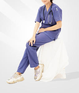 Low MOQ Unique High Quality Unisex Nursing Scrubs Vest Custom OEM Hospital Uniforms Pockets Knitted Breathable Summer Spandex - Product Image 4