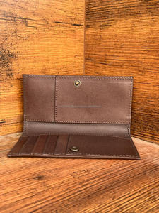 ขายร้อนสไตล์ตะวันตกแกะสลักหนังผู้ชายกระเป๋าสตางค์ยาวทําด้วยมือหนังแท้ Bi พับกระเป๋าสตางค์คุณภาพสูงของขวัญที่ไม่ซ้ํากันสําหรับเขา - Product Image 6