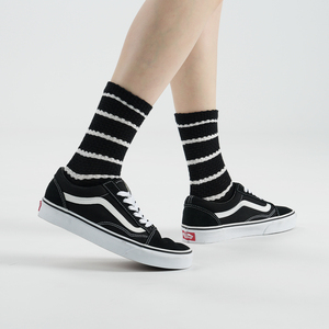 Chaussettes en coton respirantes pour femmes - Motif rayé Design coloré Style tricoté Chaussettes coréennes à usage quotidien - Product Image 5