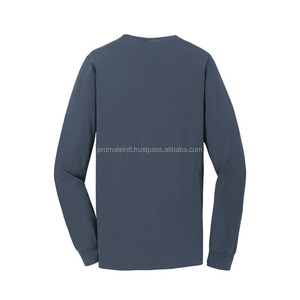 Chemises Henley à manches longues pour hommes, T-shirt décontracté à col rond, hauts boutonnés, en coton, chemise classique basique avec poche et lettres - Product Image 6