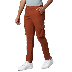 Diseño personalizado orientado a la exportación de los hombres sueltos de talla grande Cargo pantalones de chándal de Color sólido Multi bolsillo Cargo pantalones para hombres - Product Image 6