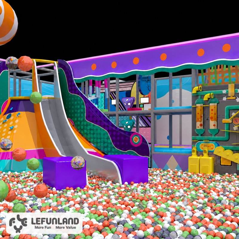 Indoor Playground Equipment Custom Colorful Soft Play Center with Ball ...