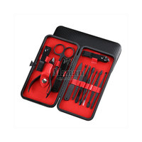 Kit de manucure et pédicure en acier inoxydable de haute qualité, 10 en 1, outils de soin des ongles professionnels, durable, étui de voyage inclus, pour adultes