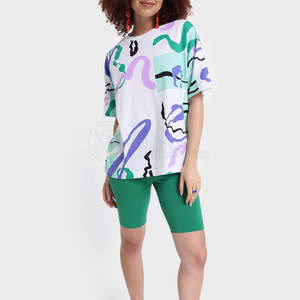 Ropa informal de color personalizada ligera, camisetas de gran tamaño para mujer, camiseta de gran tamaño para mujer de alta calidad, fácil de usar para mujer - Product Image 4