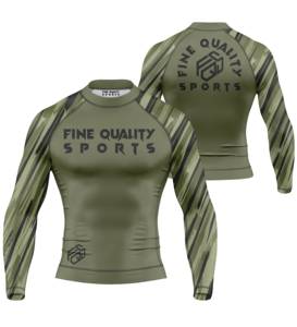 OEM Custom Front Logo Men's Compression Rash Guard Spandex/Polyester <b>UV</b> Protection Quick Dry Breathable MMA BJJ - Product Image 1