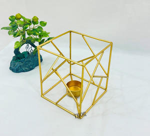Magnífico portavelas de Metal geométrico elegante candelita centros de mesa boda hogar mesas de café decoración aniversario - Product Image 4