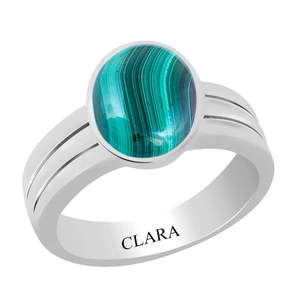 Anillo de Malaquita Natural Certificada Dana Firang con Engaste de Bisel para Uso Diario - Product Image 1