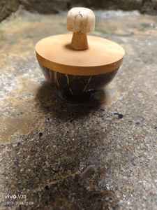 Idoles de Ganesh Art Déco sur mesure sculptées à la main dans des coquilles de noix de coco pour la maison Temples magasins religieux Artisanat naturel pour la revente - Product Image 5