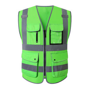 Vente en gros d'usine Nouveau style Gilet de chantier haute visibilité Logo personnalisé Conception de bande réfléchissante Gilet de sécurité - Product Image 1