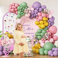 Kit d'arche de guirlande de ballons en latex et en feuille de papier d'aluminium multicolores macaron, ballons de différentes tailles pour mariage, anniversaire, fête d'enfants