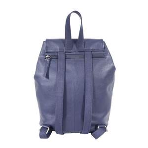 Exclusive Top Quality <b>Navy</b> Full Grain Leather Flap-over <b>Backpack</b> Vintage Style Top Indian Supplier Manufacturer - Product Image 2