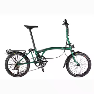 CRANSTON R20 Vélo pliant 20 pouces 9 vitesses, cadre en acier au molybdène, guidon en Y ou en M, vélo pliant mini léger 9S - Product Image 1