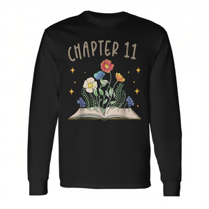 Maglietta a maniche lunghe per il 11° compleanno di Bookworm, regalo per gli amanti dei libri di 11 anni, maglietta promozionale The Chapter - Product Image 2