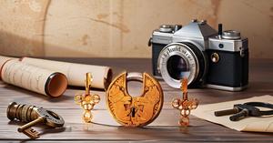 Functional Brass Lion Padlock with Keys Golden Working Lock by Category Padlocks - Product Image 3