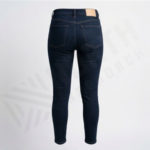 Pantalones Vaqueros de Mezclilla para Mujer, Casuales, Largos, Lavados, de Primera Calidad, de Pierna Ancha, a la Moda, con Logotipo Personalizado, OEM, Estilo Urbano - Product Image 2