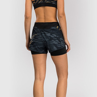 Shorts d'entraînement MMA personnalisés pour femmes, séchage rapide, haute élasticité, respirants, avec cordon de serrage croisé et taille haute – OEM