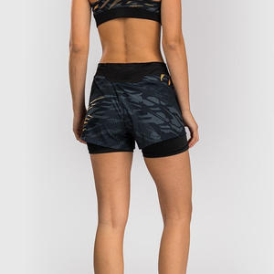 Shorts d'entraînement MMA personnalisés pour femmes, séchage rapide, haute élasticité, respirant, motif tendance, OEM, cordon de serrage, coupe ajustée croisée - Product Image 5