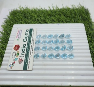 Topacio Azul Cielo Natural de Calidad AAA+, Corte Pera, 8*12mm, Topacio Azul en Forma de Pera, Certificado IGI, Gemas Sueltas Increíbles - Product Image 4