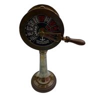 Télégraphe en laiton marin de Style Vintage à collectionner, télégraphe décoratif en laiton pour bateau nautique, télégraphe décoratif en bois et en laiton