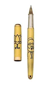 Pluma Recta Chapada en Oro Hecha a Mano por JSK ART con Impresión Tipográfica, Temas Modernos y Tradicionales, Regalo Empresarial para Graduación - Product Image 3