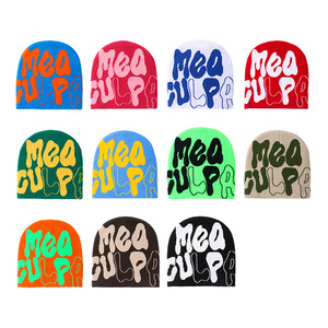 2025 nouvelles fabricant logo personnalisé hiver à revers tricoté chapeaux mode Hip hop chapeau pour hommes chaud bonnet chapeaux - Product Image 5