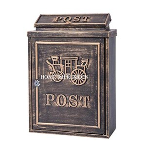 Boîte aux lettres galvanisée élégante avec une qualité exclusive Boîte aux lettres murale parfaite pour les jardins extérieurs et les services de poste pour l'approvisionnement - Product Image 3