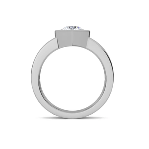 Bague élégante en forme d'hexagone pour homme avec diamant rond conçu pour un attrait intemporel et une sophistication contemporaine - Product Image 2