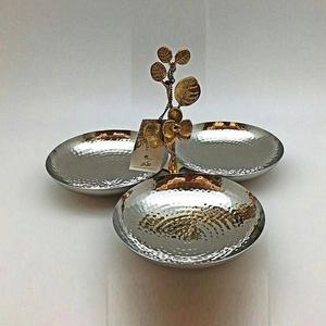 Cuenco decorativo y para servir de Metal de diseño martillado de calidad superior para cocina y mesa Cuencos redondos de palomitas de maíz de acero inoxidable - Product Image 2