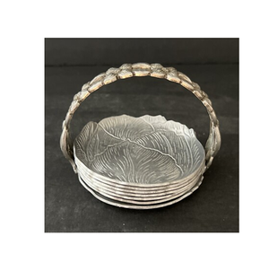 Sous-verre en acier forme carrée support avec collier forme ronde sous-verre décor à la maison cuisine accessoires de table fournitures - Product Image 4