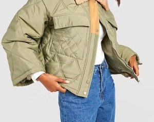 Automne hiver vêtements femmes luxe chaud régulier imperméable Floral chaud court impression conception respirant coton vêtements veste - Product Image 6