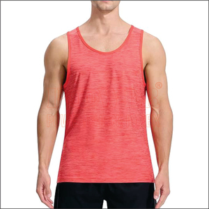 Quick Dry Polyester Cotton Knit Tank <b>Top</b> for Men With Custom Logo Summer <b>Loose</b> Design Sleeveless T-shirts Sports <b>Vest</b> - Product Image 1