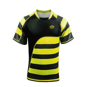 Conjuntos de uniformes de rugby transpirables de secado rápido de alta calidad-100% poliéster ropa de fútbol personalizable al por mayor - Product Image 3