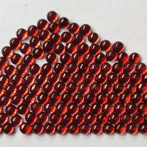 Natürlicher roter Granat Runde 3 mm bis 6 mm Cabochon-Lose Granat Top Qualität