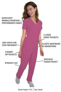 Vente en gros d'uniformes médicaux élégants ensembles de survêtements en coton pour hôpitaux costumes de jogging pour médecins infirmières vêtements unisexes personnalisés - Product Image 5