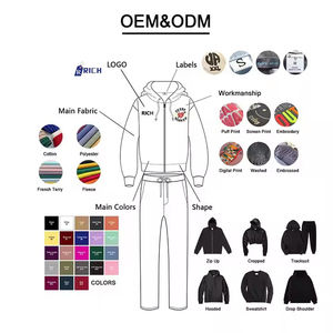 ชุดวอร์มผู้ชายแบบสั่งทำขายส่ง ชุดเซ็ต 2 ชิ้น ผ้าฝ้าย ชุดออกกำลังกายผู้ชาย เสื้อฮู้ดซิป ชุดวอร์มผู้ชาย คุณภาพสูง - Product Image 3