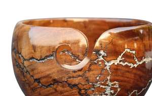 Tazón de hilo de madera hecho a mano, regalo para tejer, figura de Lichtenberg, soporte de madeja de hilo, el mejor regalo para madre, cumpleaños, Navidad - Product Image 2