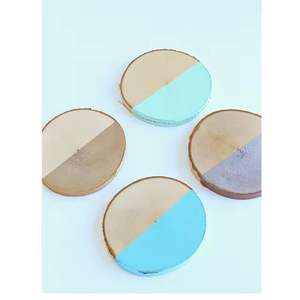 Juego de posavasos de madera y resina hechos a mano, alfombrilla de bebida elegante para café caliente, Bebidas frías y hogar elegante disponible para la venta - Product Image 6