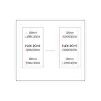 Cuisinière à induction électrique, plaque à induction intégrée et table de cuisson électrique pour 7000W avec 2 zones flexibles