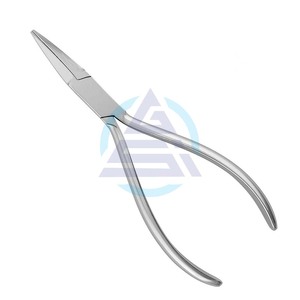 Alicates de ortodoncia de laboratorio y oficina para doblar alambres y para uso general con pico largo y liso | Instrumentos para dentaduras postizas - Product Image 1
