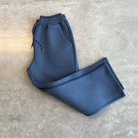 Ensemble survêtement unisexe surdimensionné en coton 100% respirant bleu, fabricant de survêtement lourd 500 g/m², sweat-shirt et pantalon de jogging pour homme