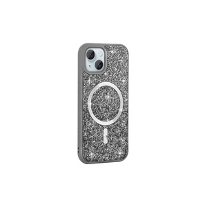 Funda de Silicona con Diseño de Diamantes de Lujo para MagSafe para iPhone 15 Plus, Patrón de Mosaico GCMP, Delgada, Antigolpes, Protectora, Desierto - Product Image 2