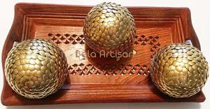 Boule de Noël et ornements d'arbre peints à la main à paillettes brillantes décoration de Noël boule en plastique par Bela artisan - Product Image 2